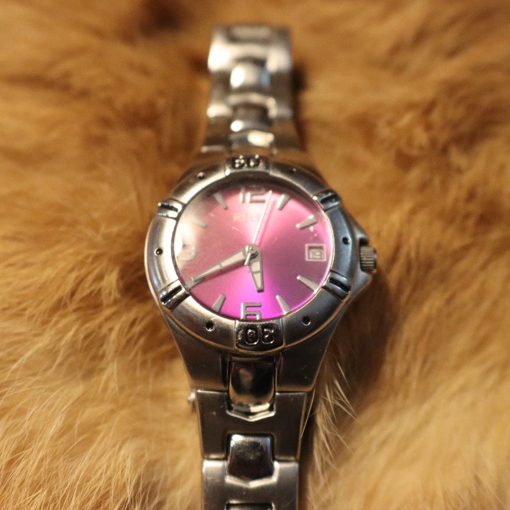Relic ZR11870 Purple Sunburst Dial